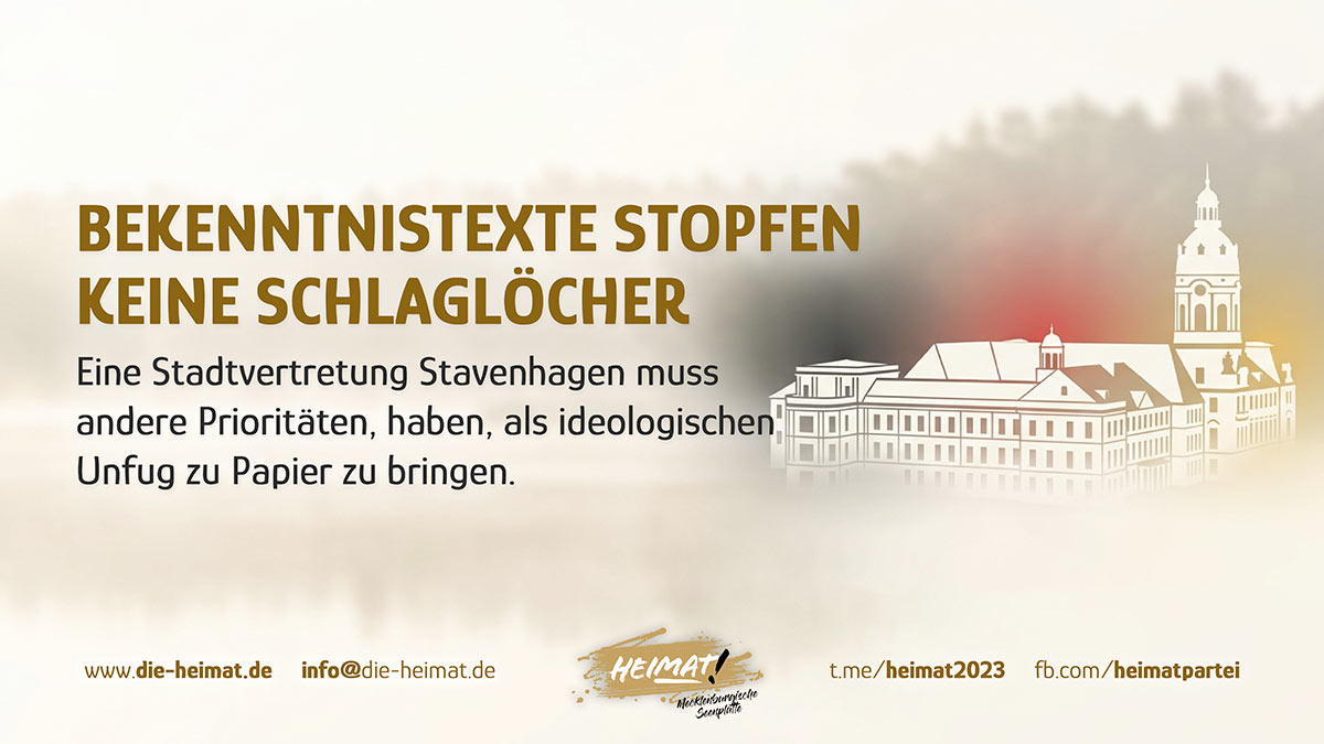 Stadtvertretung Stavenhagen – HEIMAT Mecklenburgische Seenplatte, Juni 2026