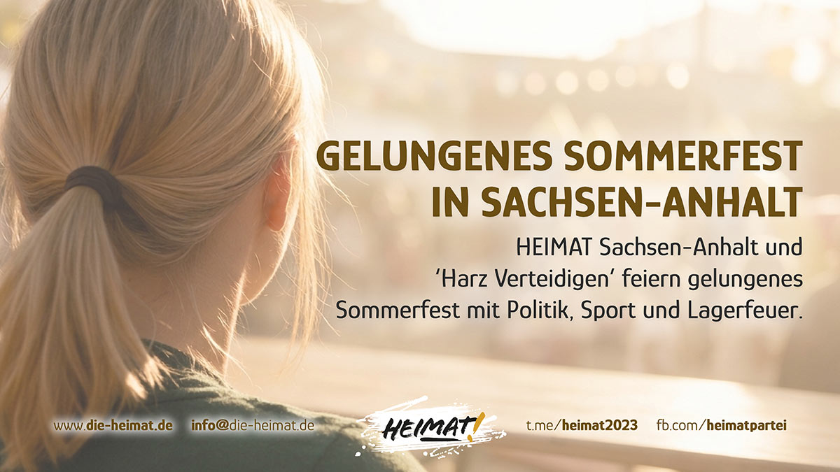 Sommerfest der HEIMAT Sachsen-Anhalt im Gold-High-Key-Stil – Symbolbild zur gemeinsamen Veranstaltung mit „Harz Verteidigen"
